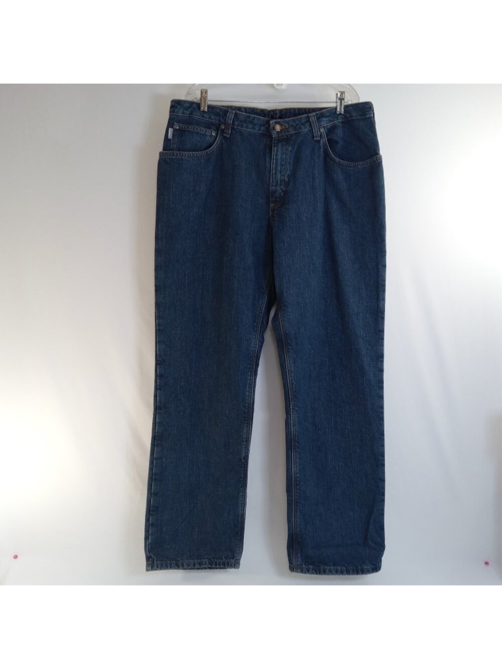 Carhartt Women's Size18 x 32 Relaxed Fit Straight Leg Flannel Lined Jeans Blue